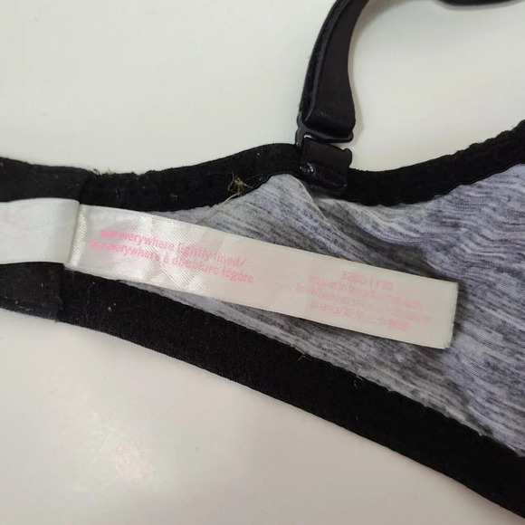 Victorias Secret Wear Everywhere Lightly Lined Bra Women Size 32DD Heather Black - Picture 10 of 10